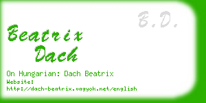 beatrix dach business card